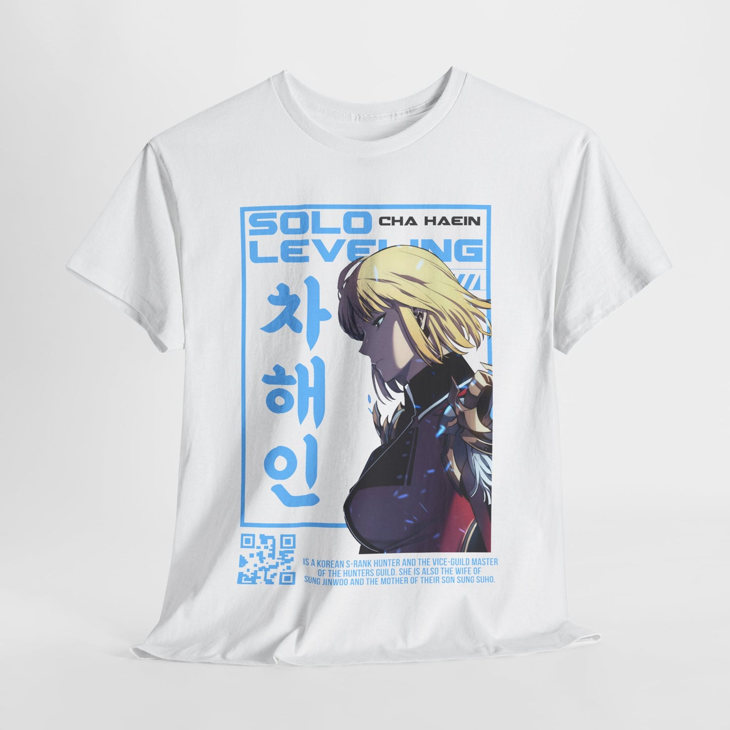 Cha Hae-in Unisex Heavy Cotton Tee - Solo Leveling Character Design