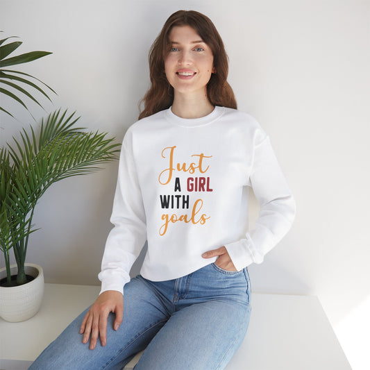 Girl With Goals Heavy Blend™ Crewneck Sweatshirt