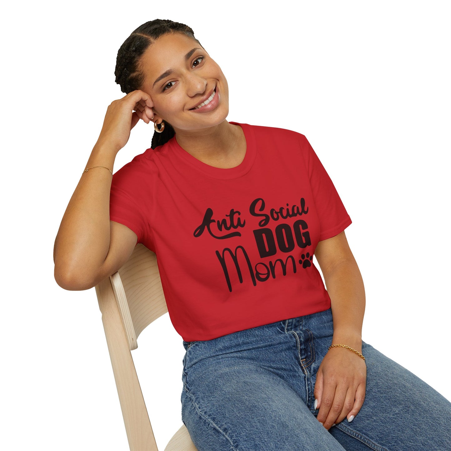 Anti-Social Dog Mom Women Softstyle T-Shirt