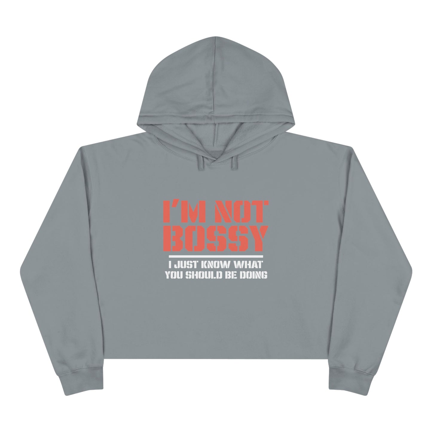 Bossy Woman Crop Hoodie - Funny and Trendy Women's Fashion