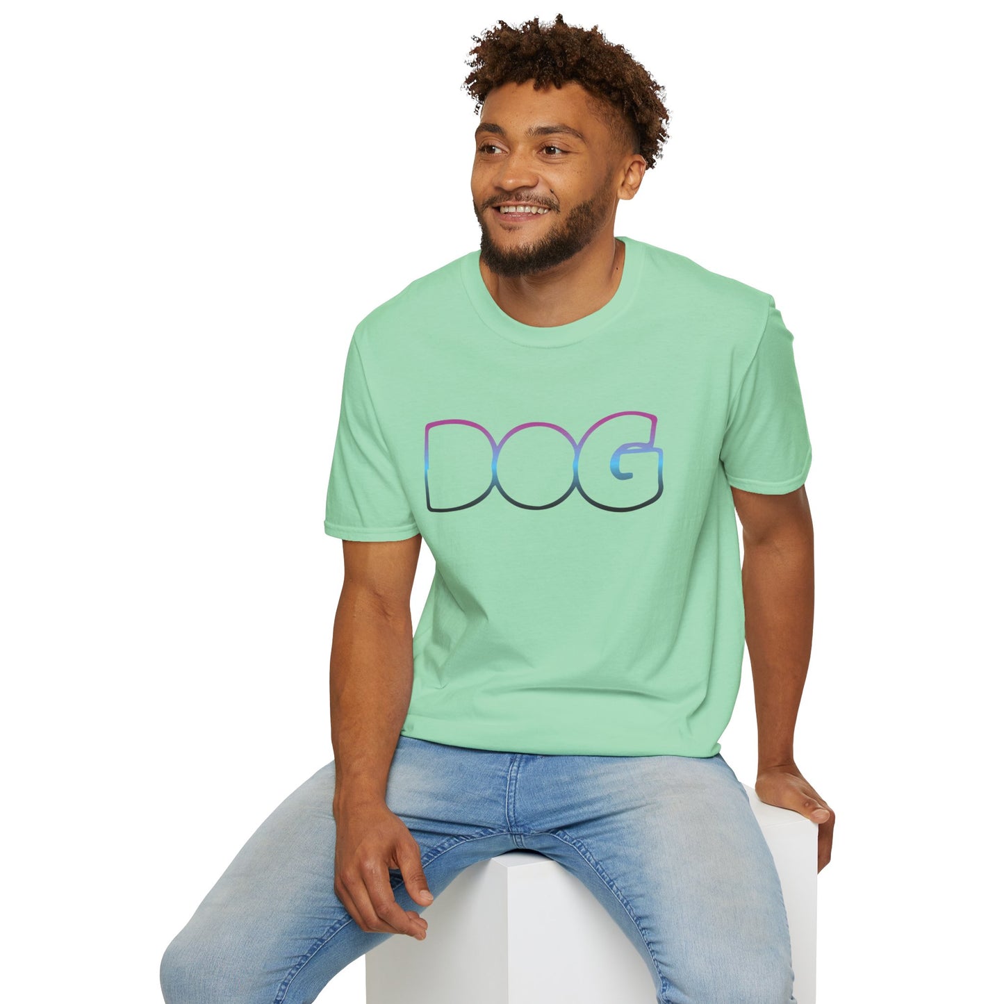 Fun Dog Graphic Unisex Softstyle T-Shirt - Perfect for Pet Lovers