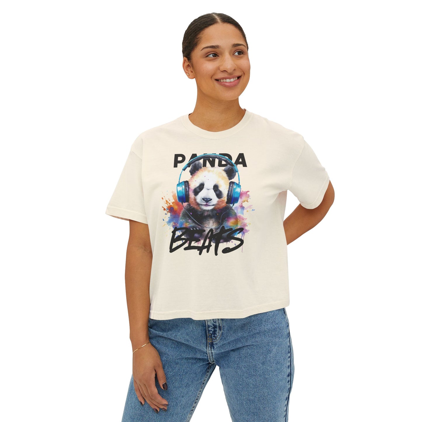 Panda Beats Women's Boxy Tee