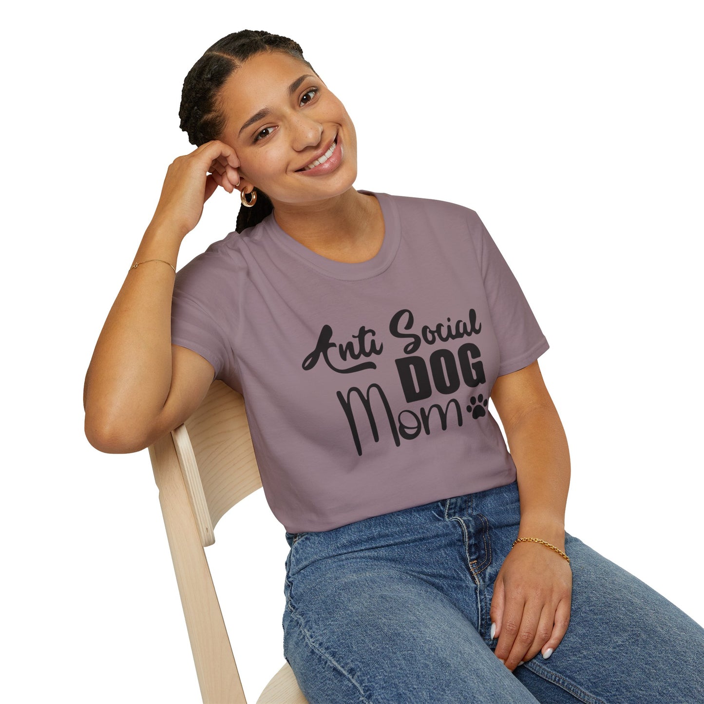 Anti-Social Dog Mom Women Softstyle T-Shirt