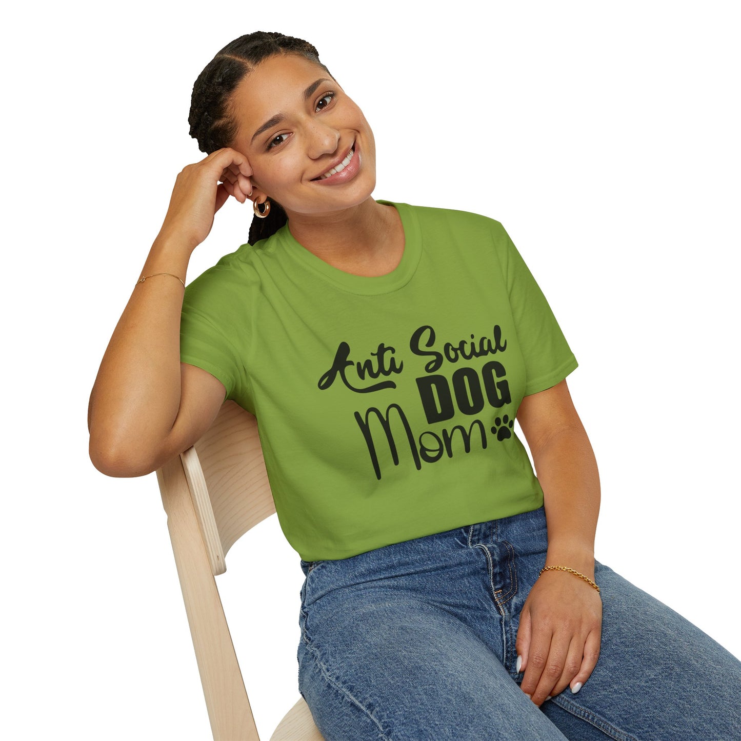 Anti-Social Dog Mom Women Softstyle T-Shirt