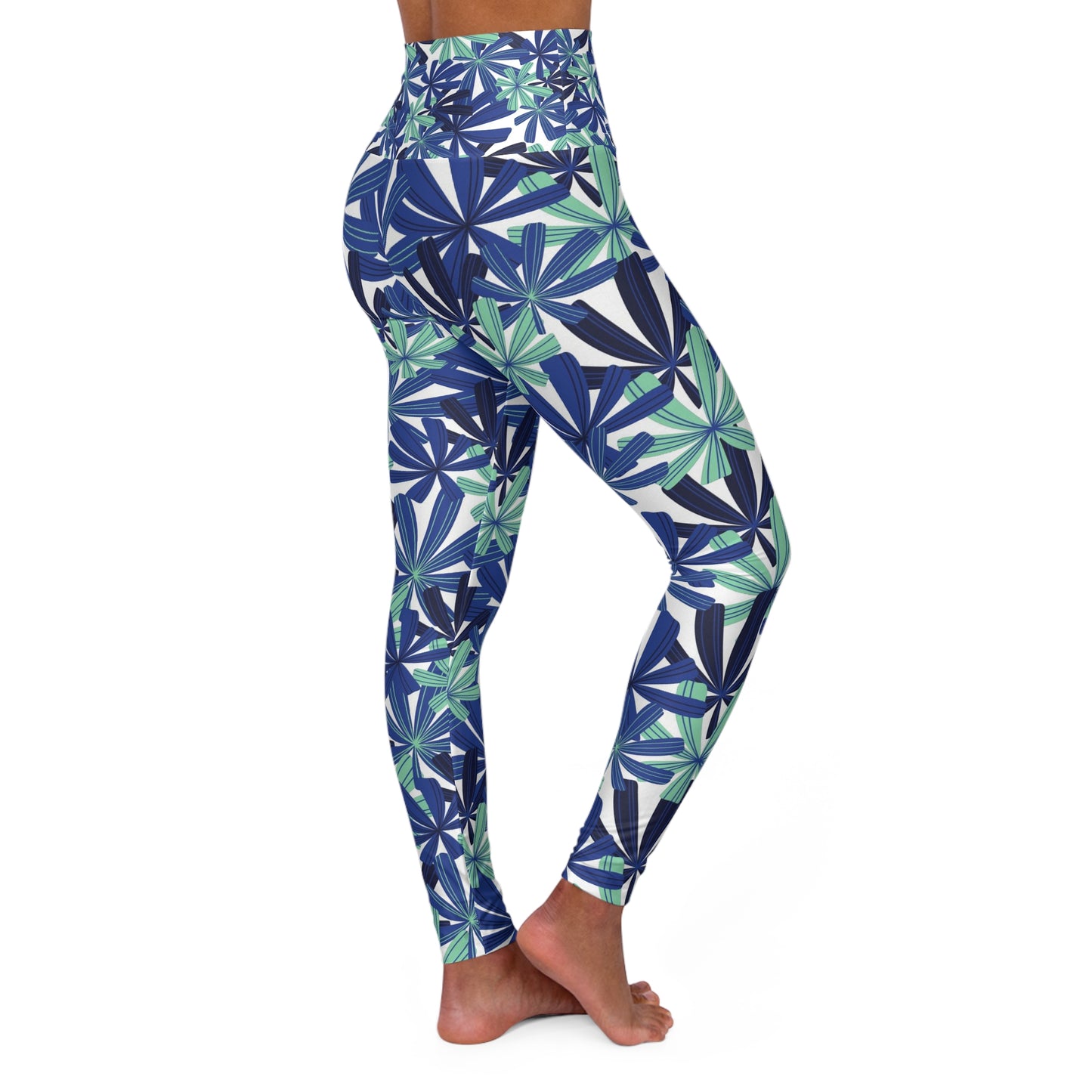 Blue AOP Yoga Leggings