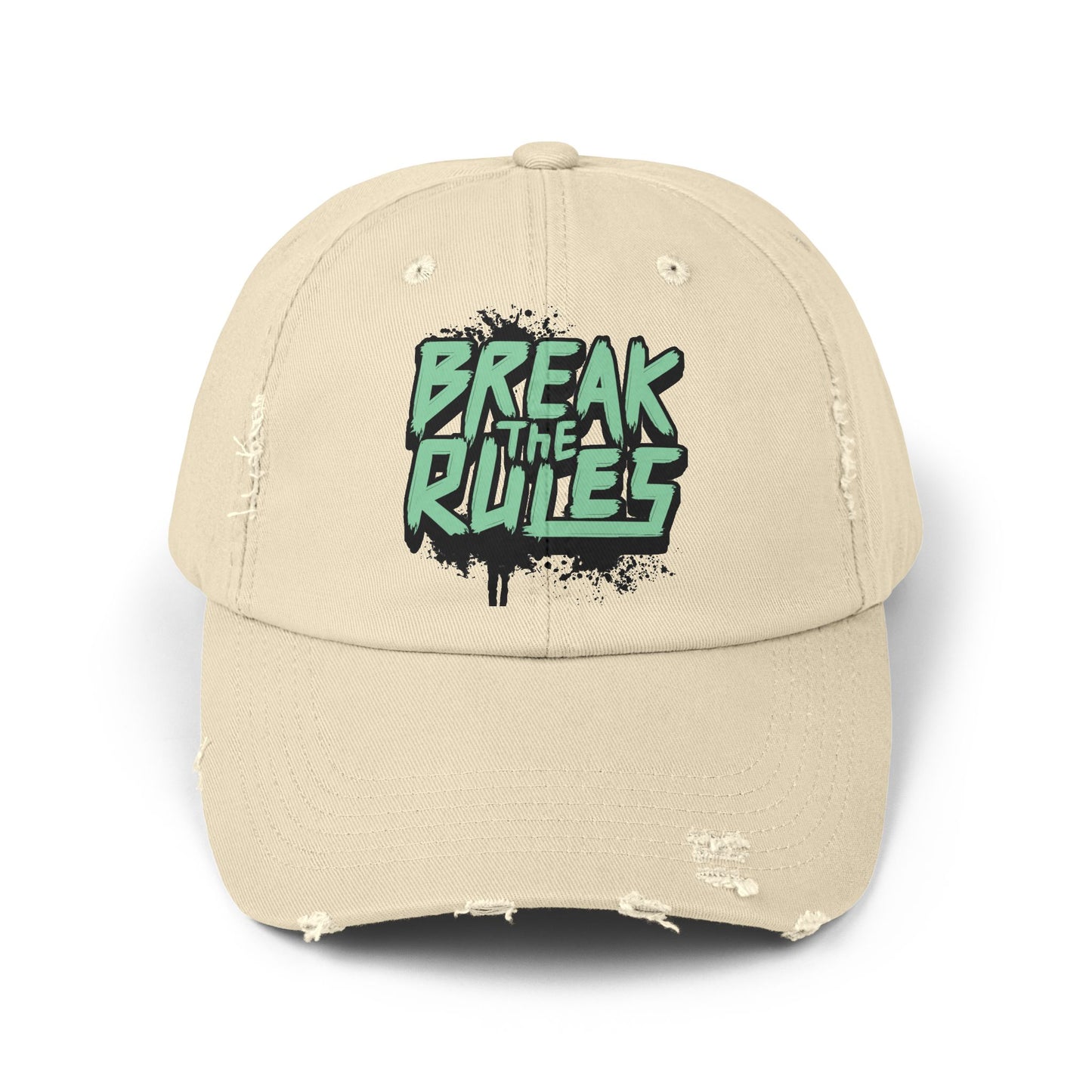 Unisex Distressed Cap - Break the Rules