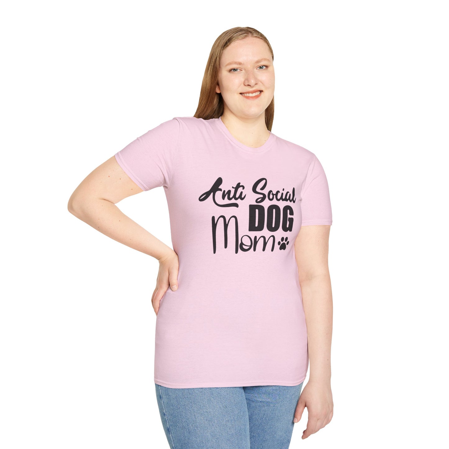 Anti-Social Dog Mom Women Softstyle T-Shirt
