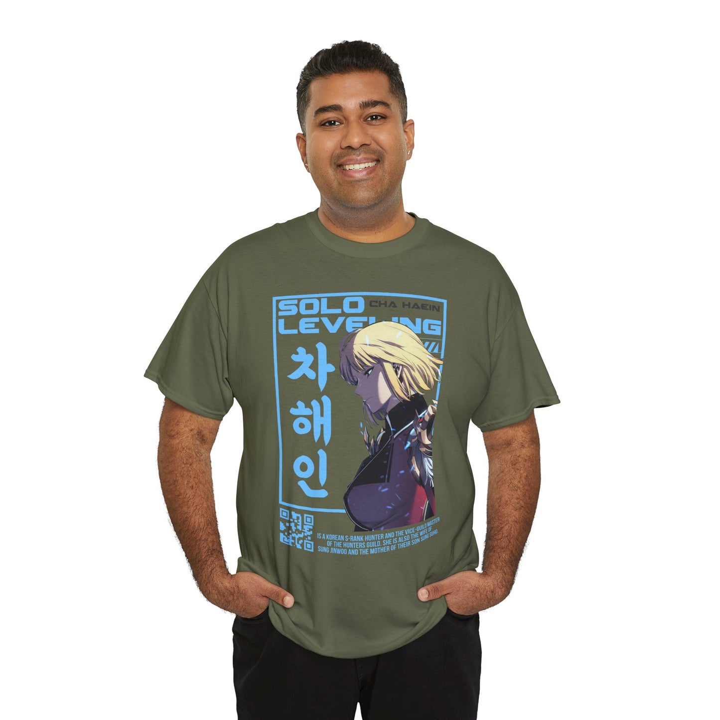 Cha Hae-in Unisex Heavy Cotton Tee - Solo Leveling Character Design