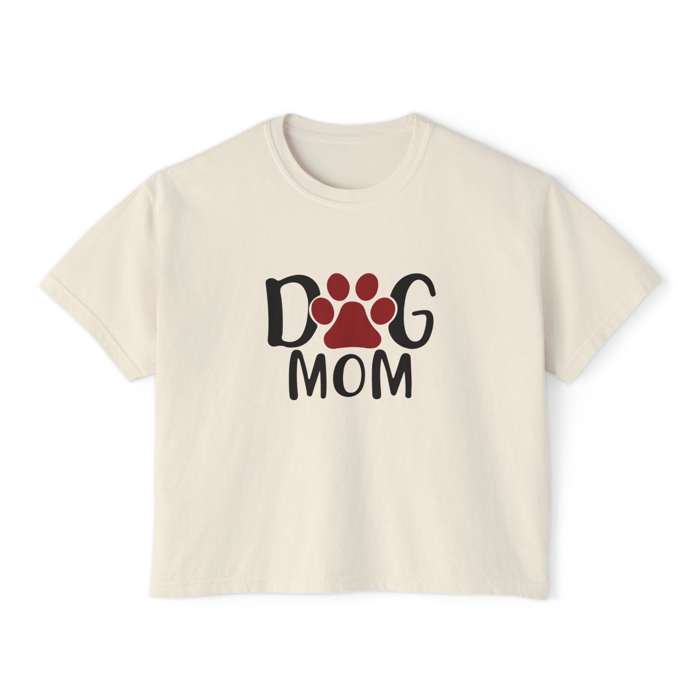 Dog Mom Women's Boxy Tee - Cozy & Stylish Pet Lover Shirt