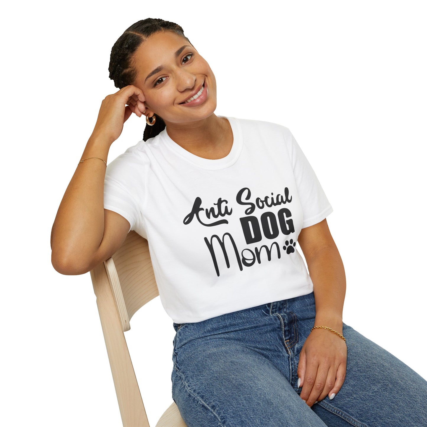 Anti-Social Dog Mom Women Softstyle T-Shirt