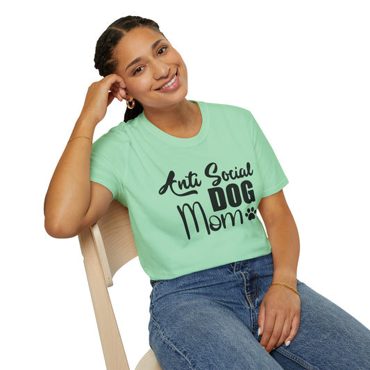 Anti-Social Dog Mom Women Softstyle T-Shirt