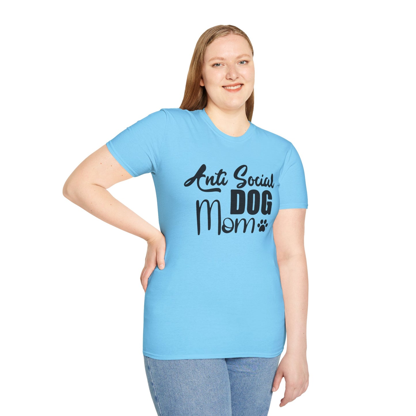 Anti-Social Dog Mom Women Softstyle T-Shirt