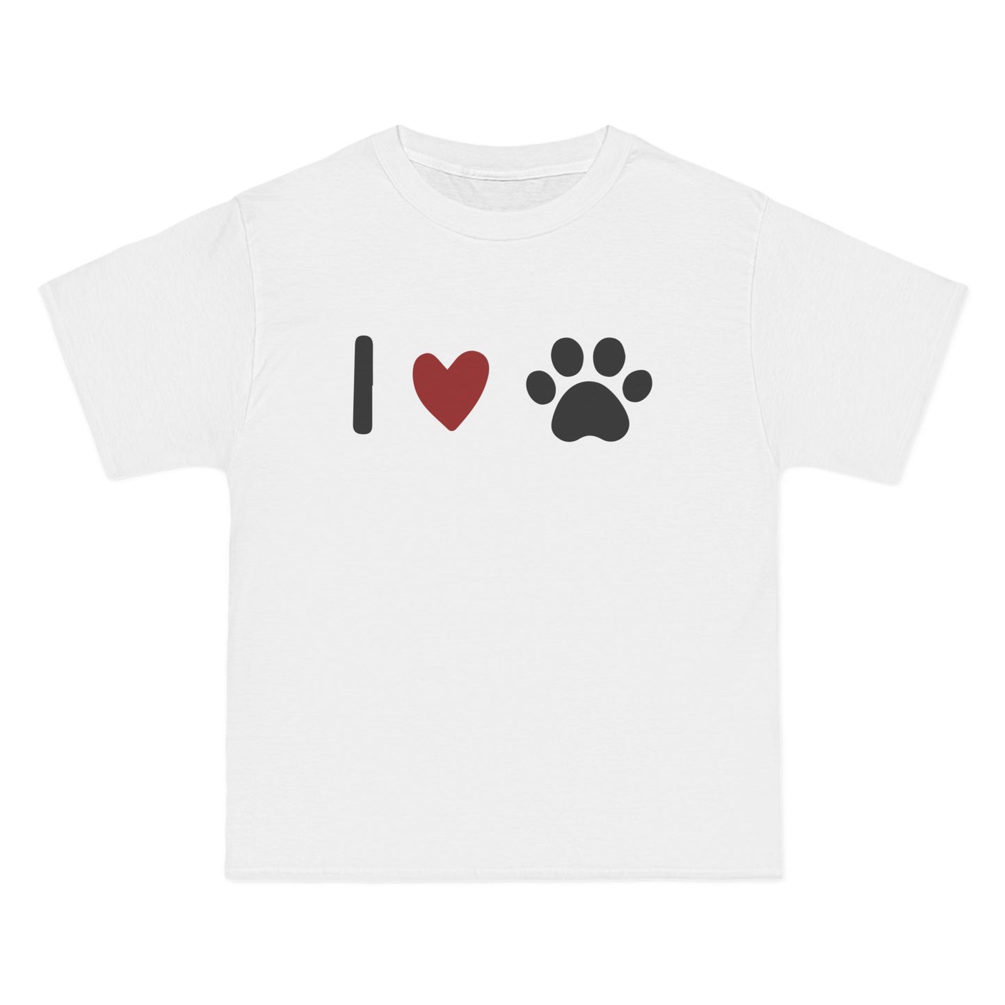 I Love Paw Print Short-Sleeve T-Shirt for Pet Lovers