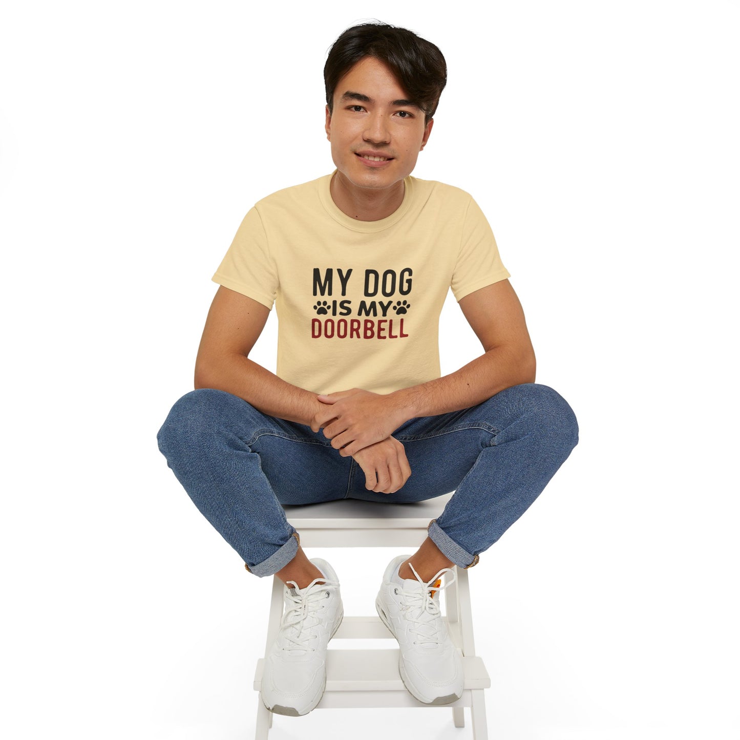 My Dog Is My Doorbell Unisex Ultra Cotton Tee - Fun Pet Lover Shirt