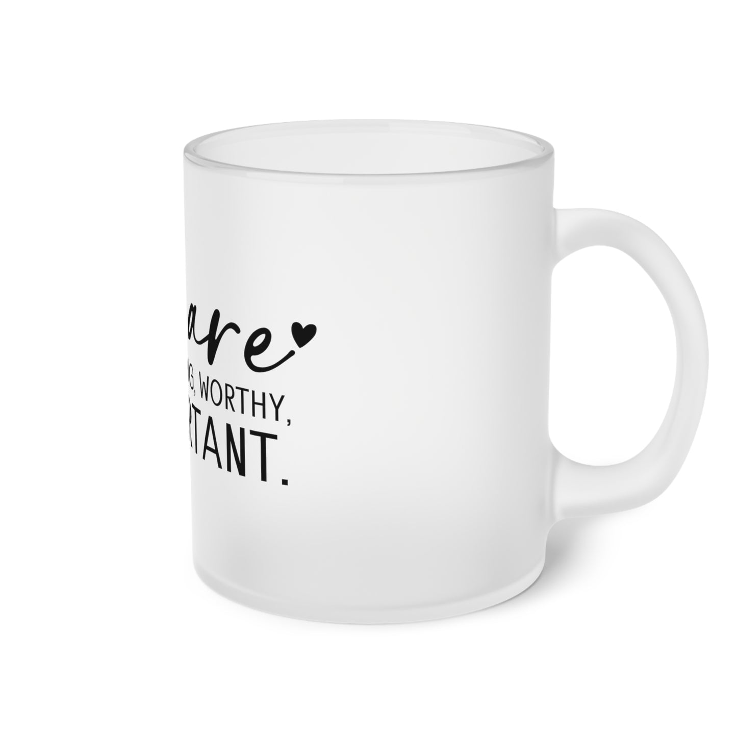 Motivational Frosted Glass Mug