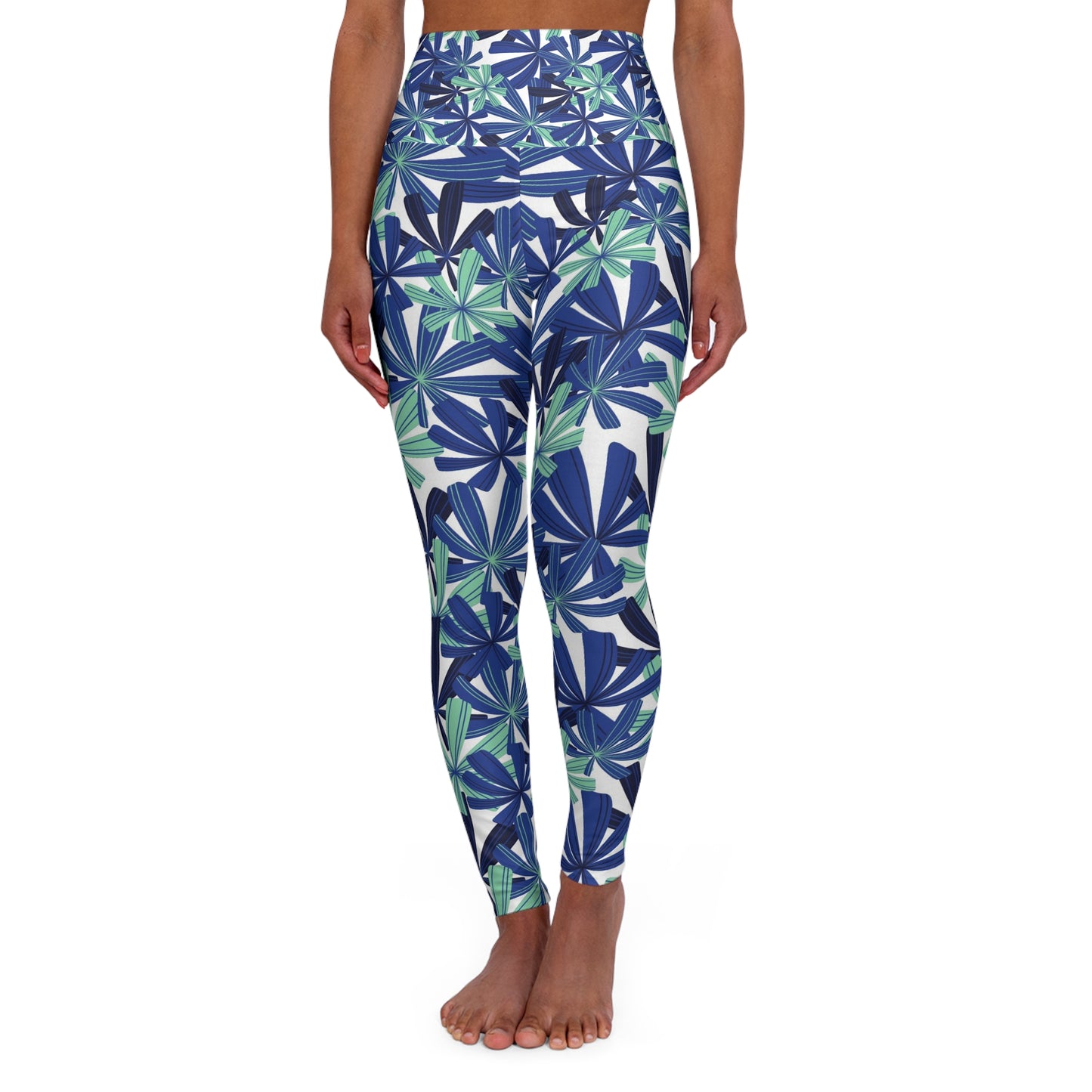 Blue AOP Yoga Leggings