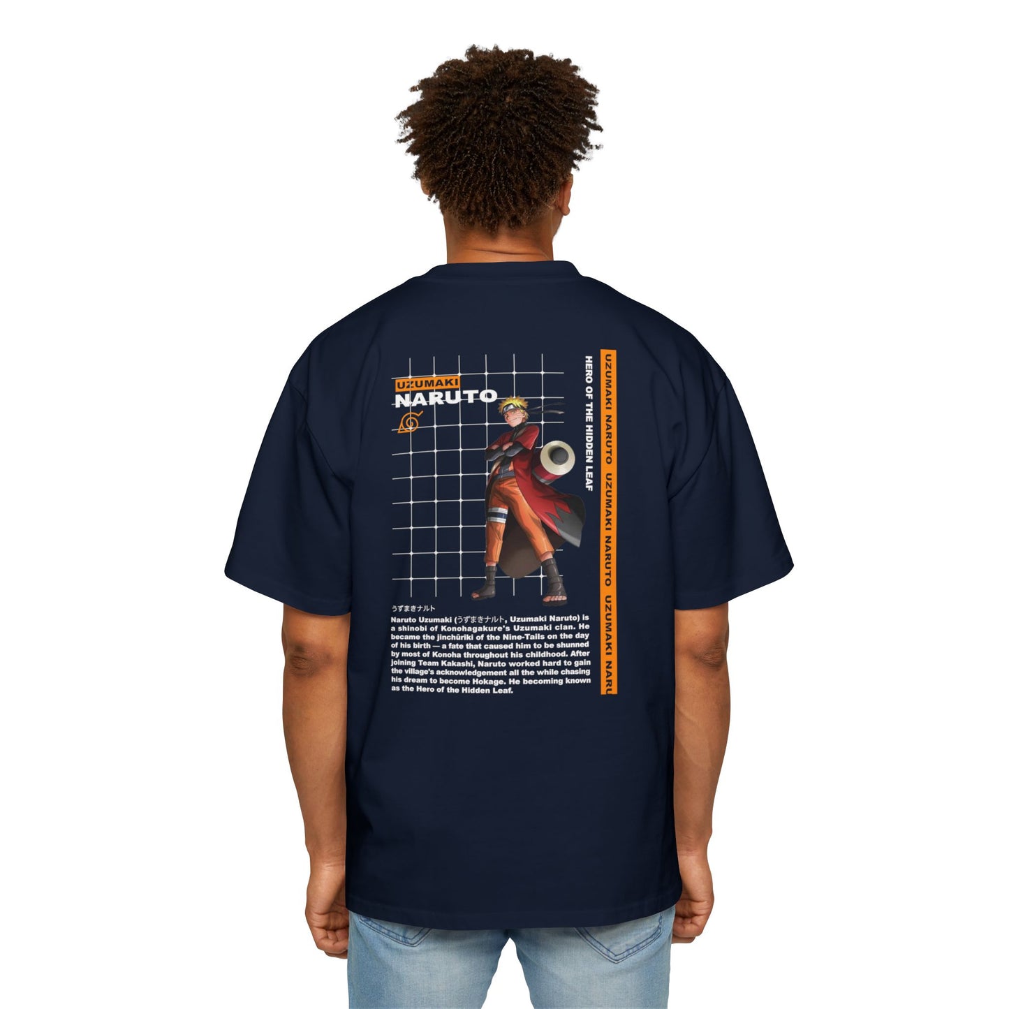 Naruto Anime Men's Heavy Oversized Tee