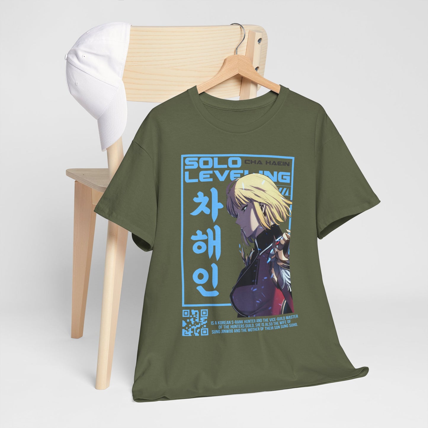 Cha Hae-in Unisex Heavy Cotton Tee - Solo Leveling Character Design