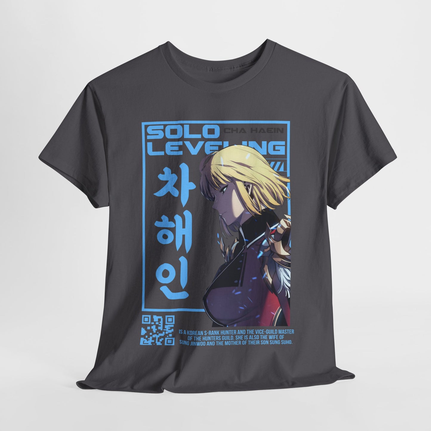 Cha Hae-in Unisex Heavy Cotton Tee - Solo Leveling Character Design