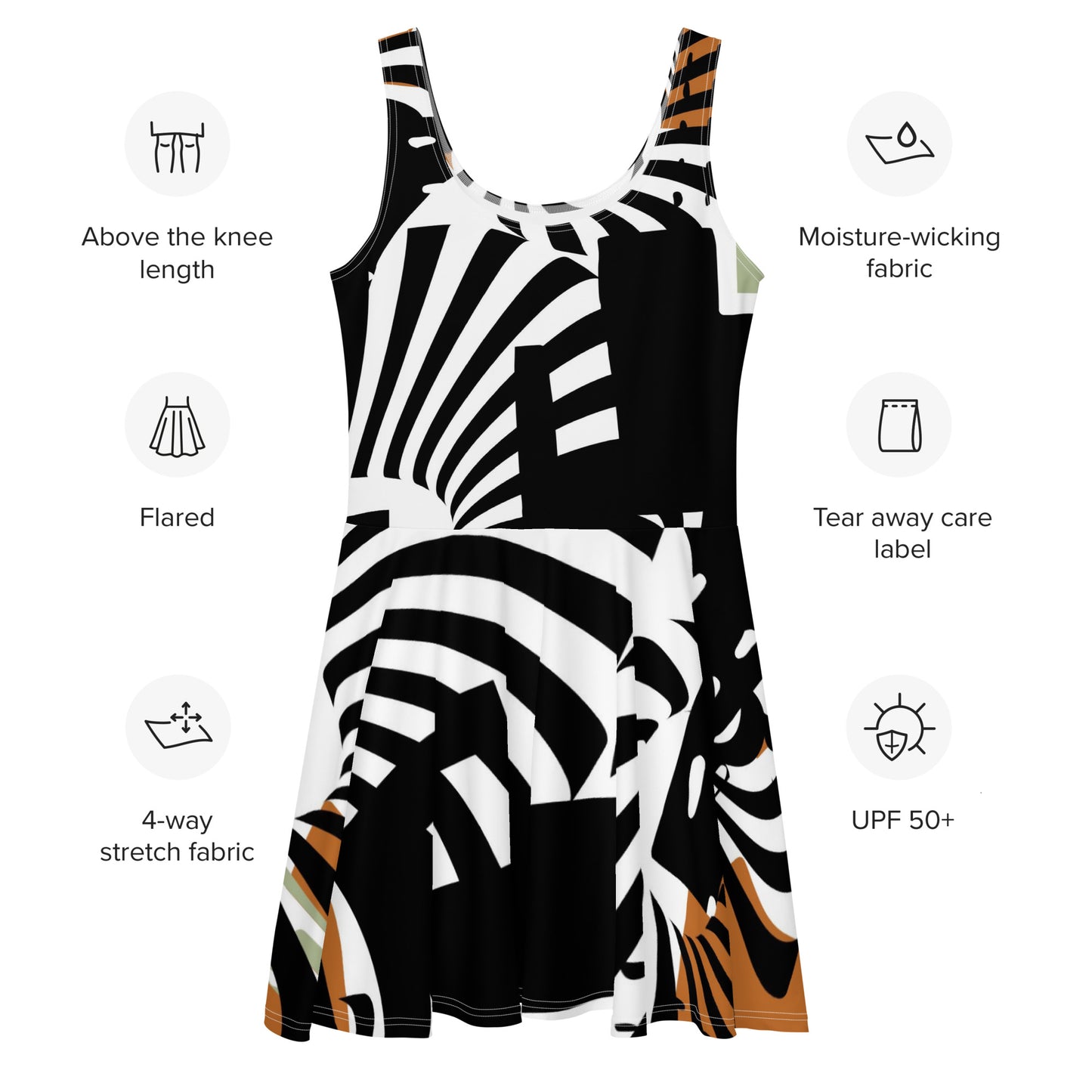 Abstract Pattern Skater Dress