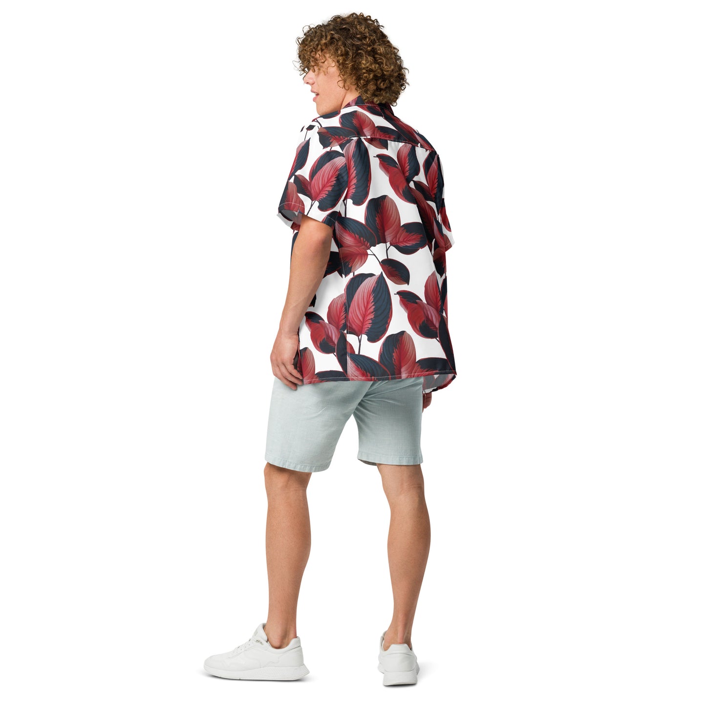 Graphic Oversized Unisex shirt | Leaves pattern