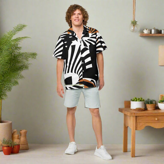 Abstract pattern Unisex button shirt
