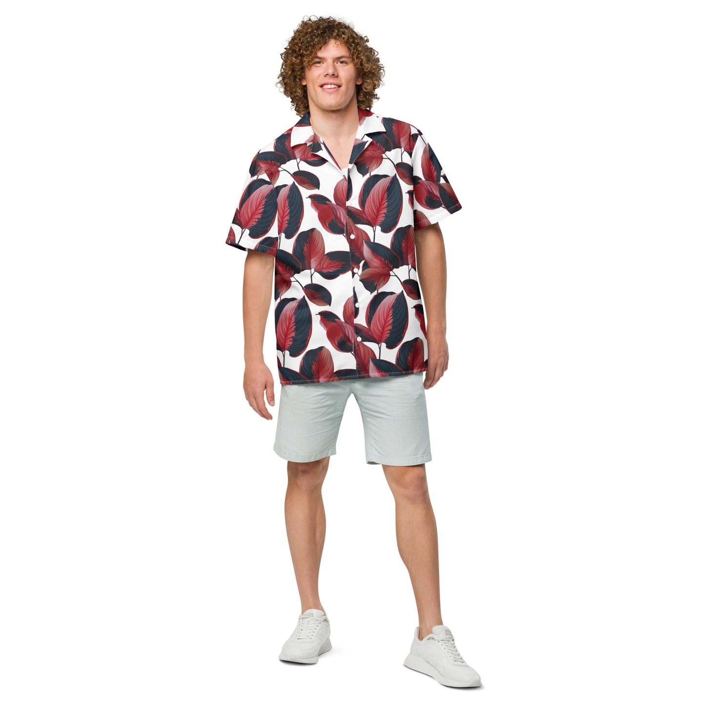 Graphic Oversized Unisex shirt | Leaves pattern