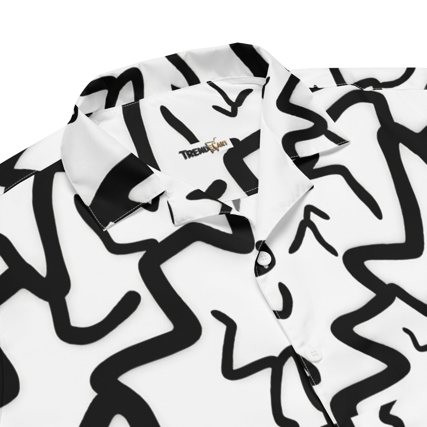 B&W pattern Unisex button shirt