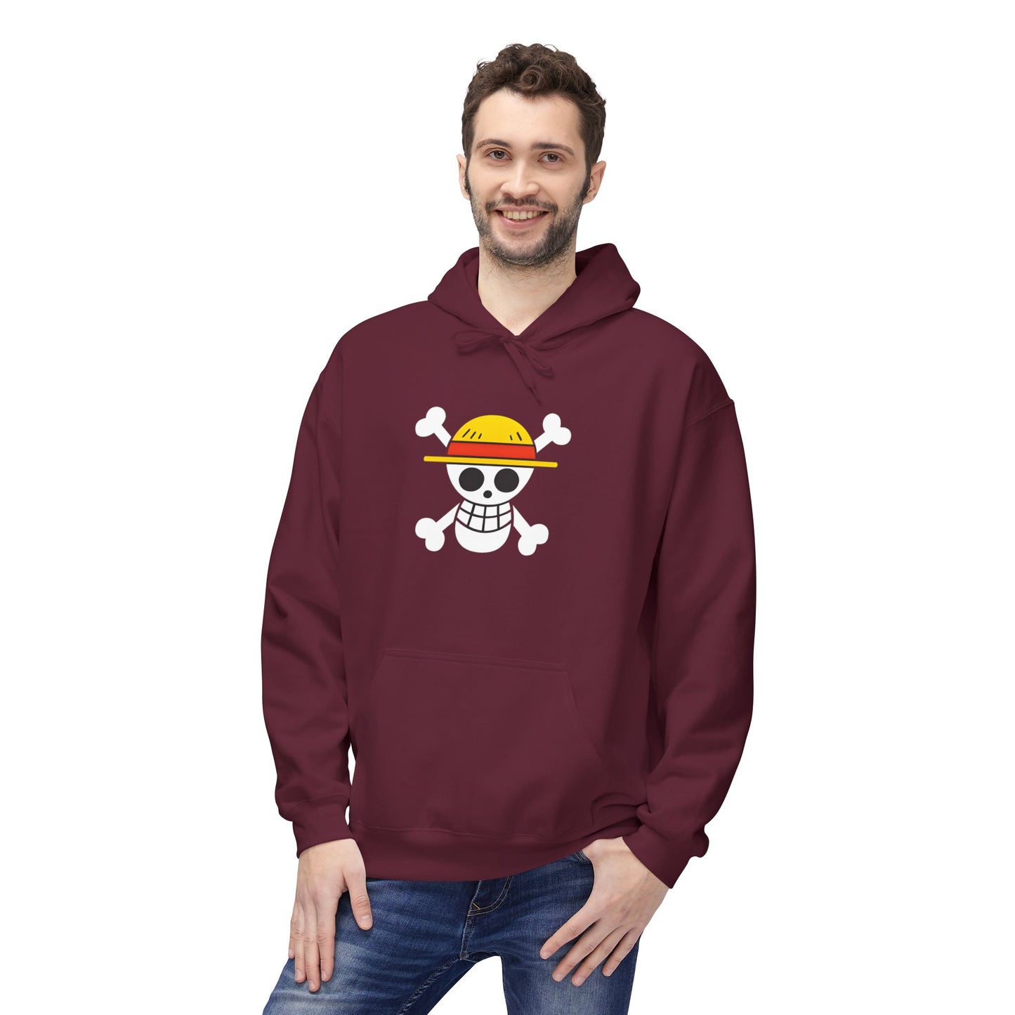 One Piece Straw Hat Skull Unisex Hoodie — Anime Pirate Crew Hoodie