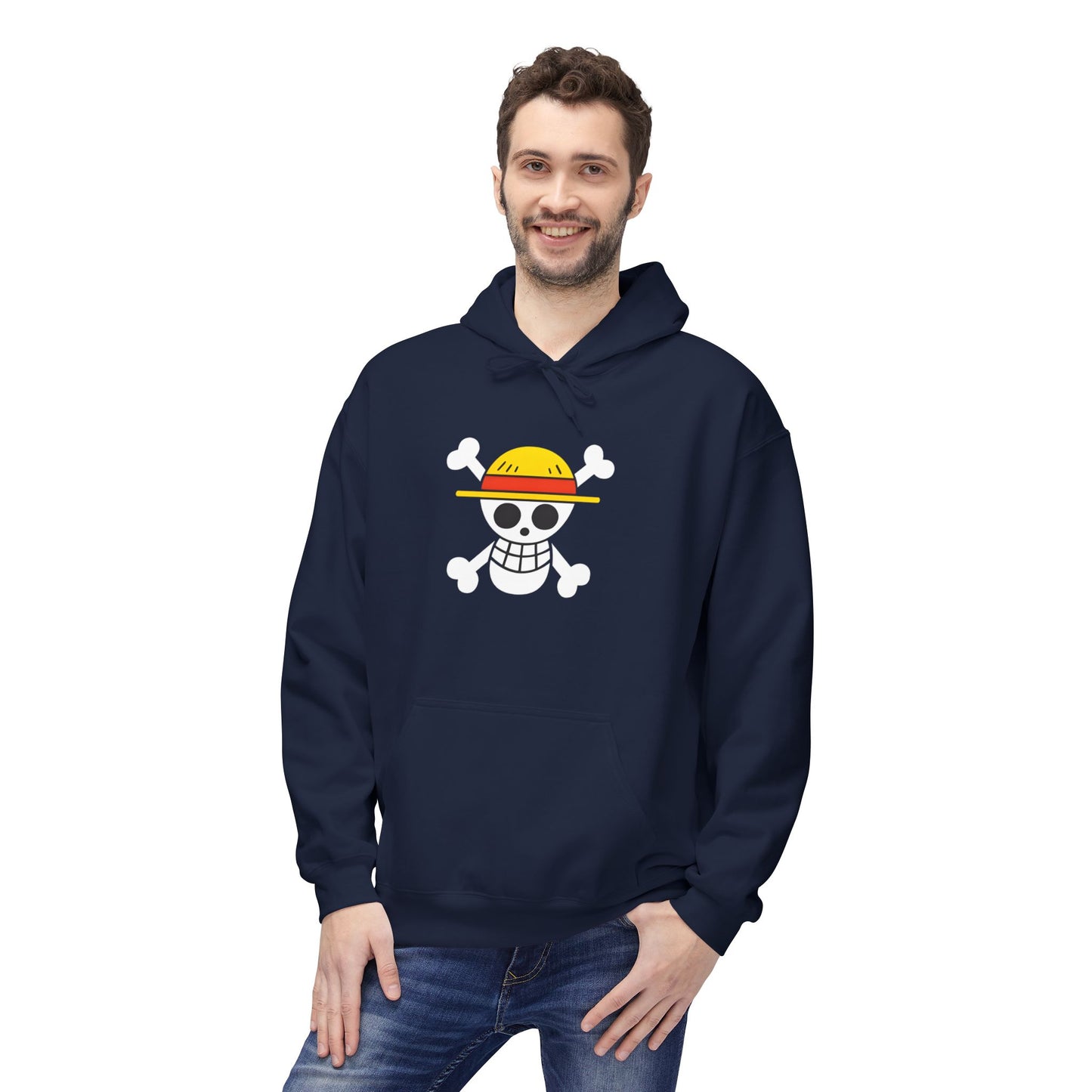 One Piece Straw Hat Skull Unisex Hoodie — Anime Pirate Crew Hoodie