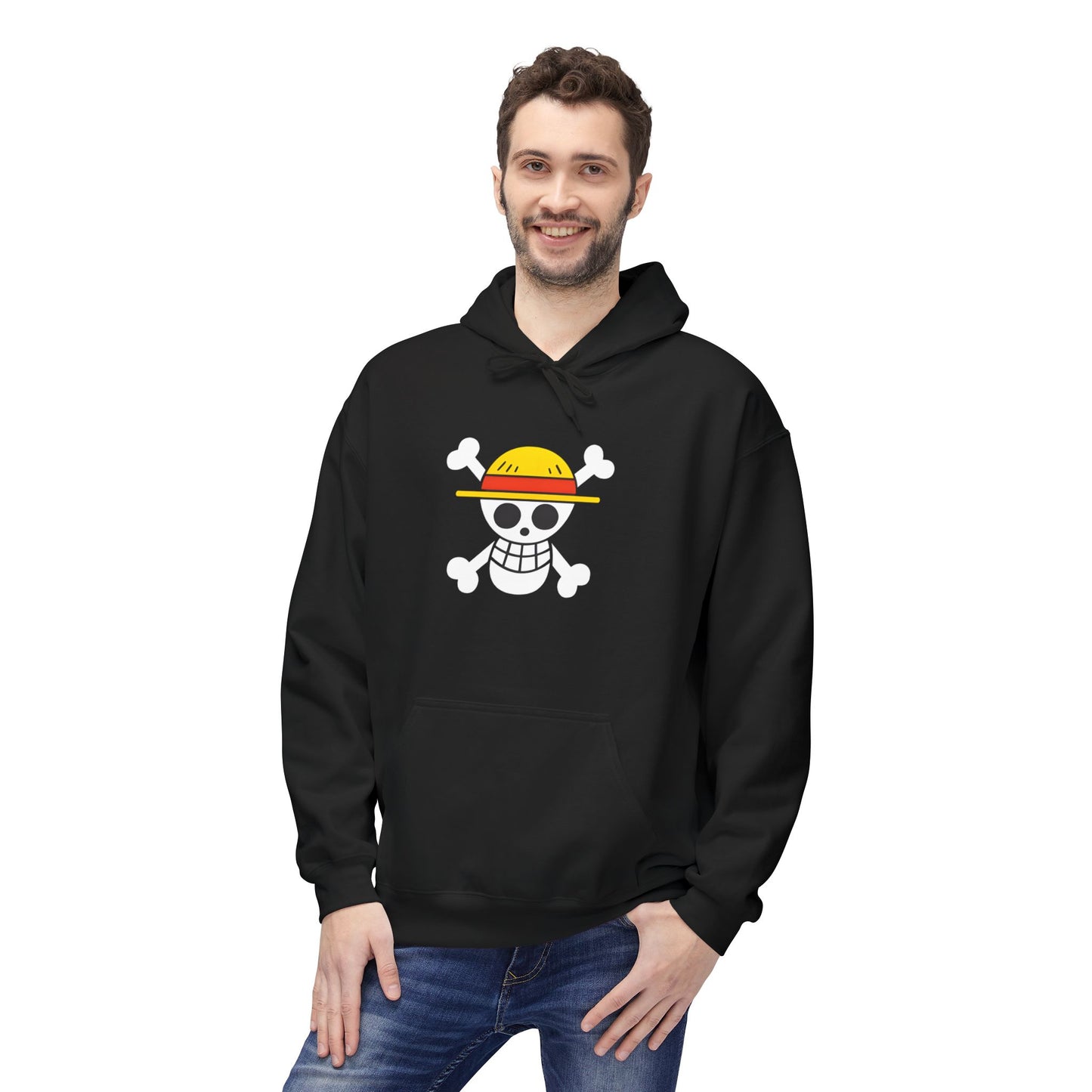 One Piece Straw Hat Skull Unisex Hoodie — Anime Pirate Crew Hoodie