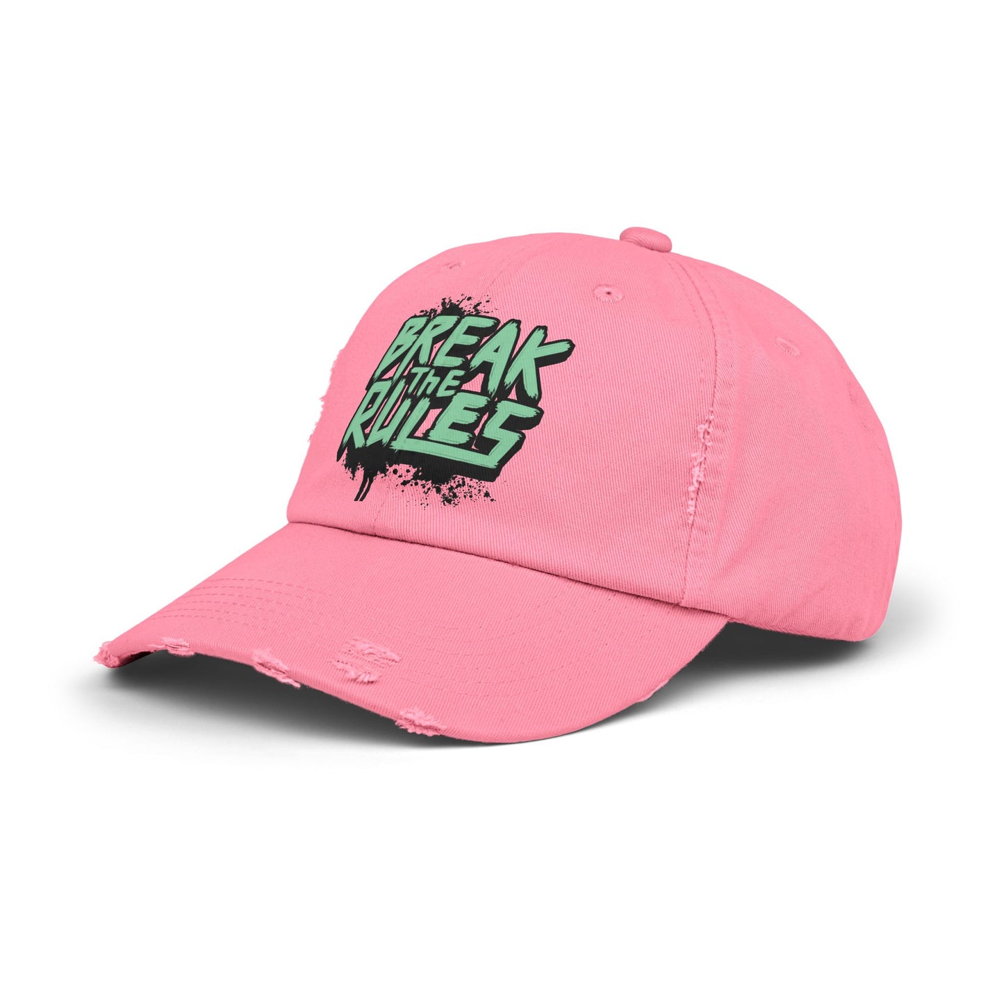 Unisex Distressed Cap - Break the Rules