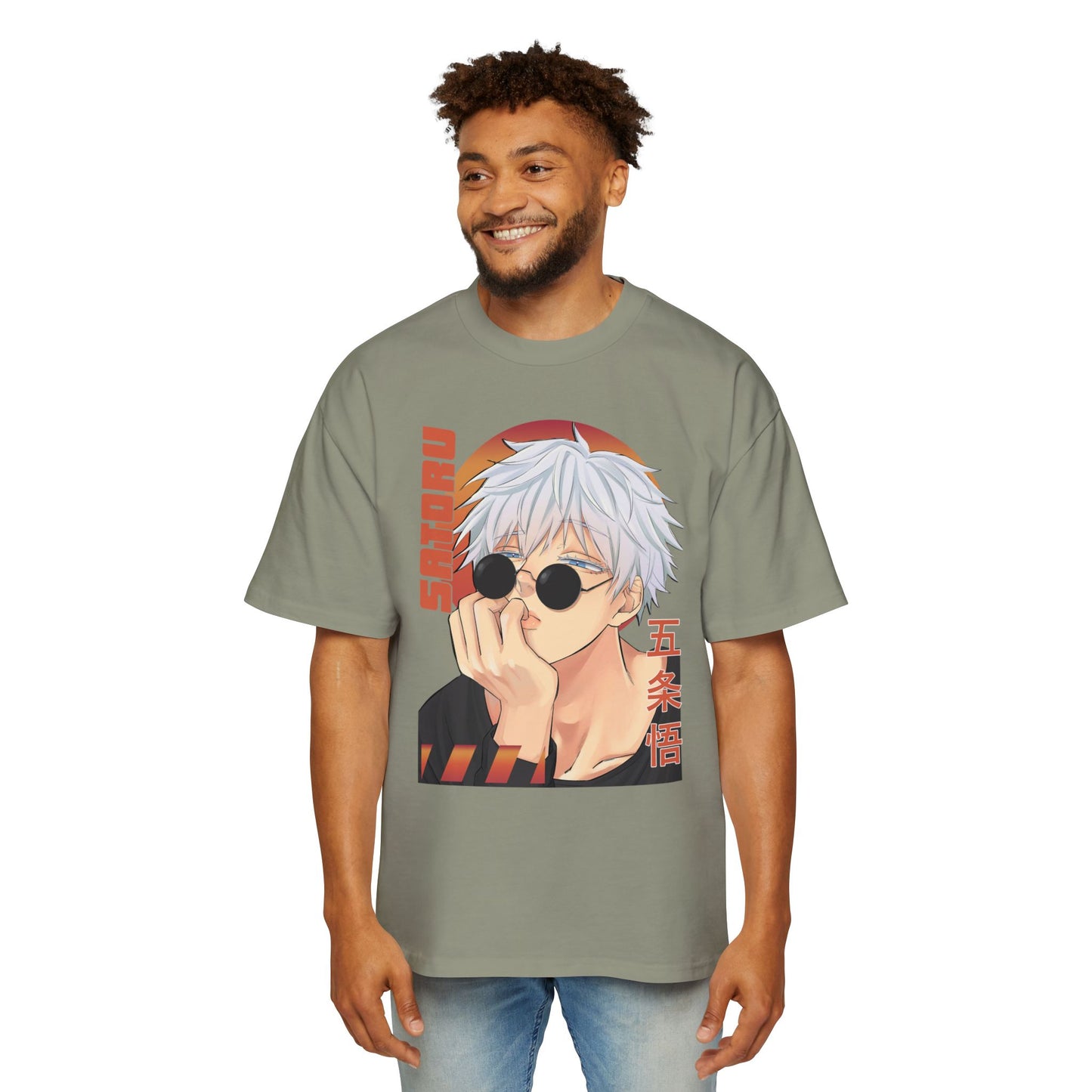 Anime Heavy Oversized Unisex Tee - Gojo Satoru Design